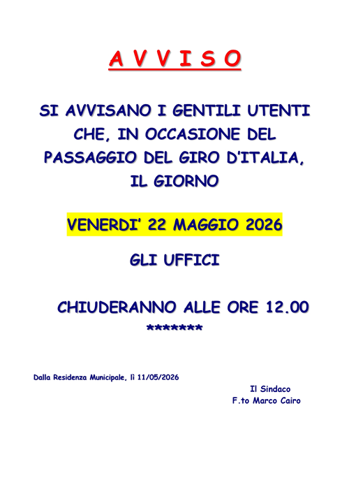 Chiusura Uffici e Biblioteca Comunale