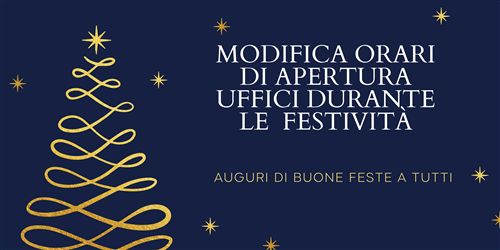 Orari Uffici Comunali per le festività